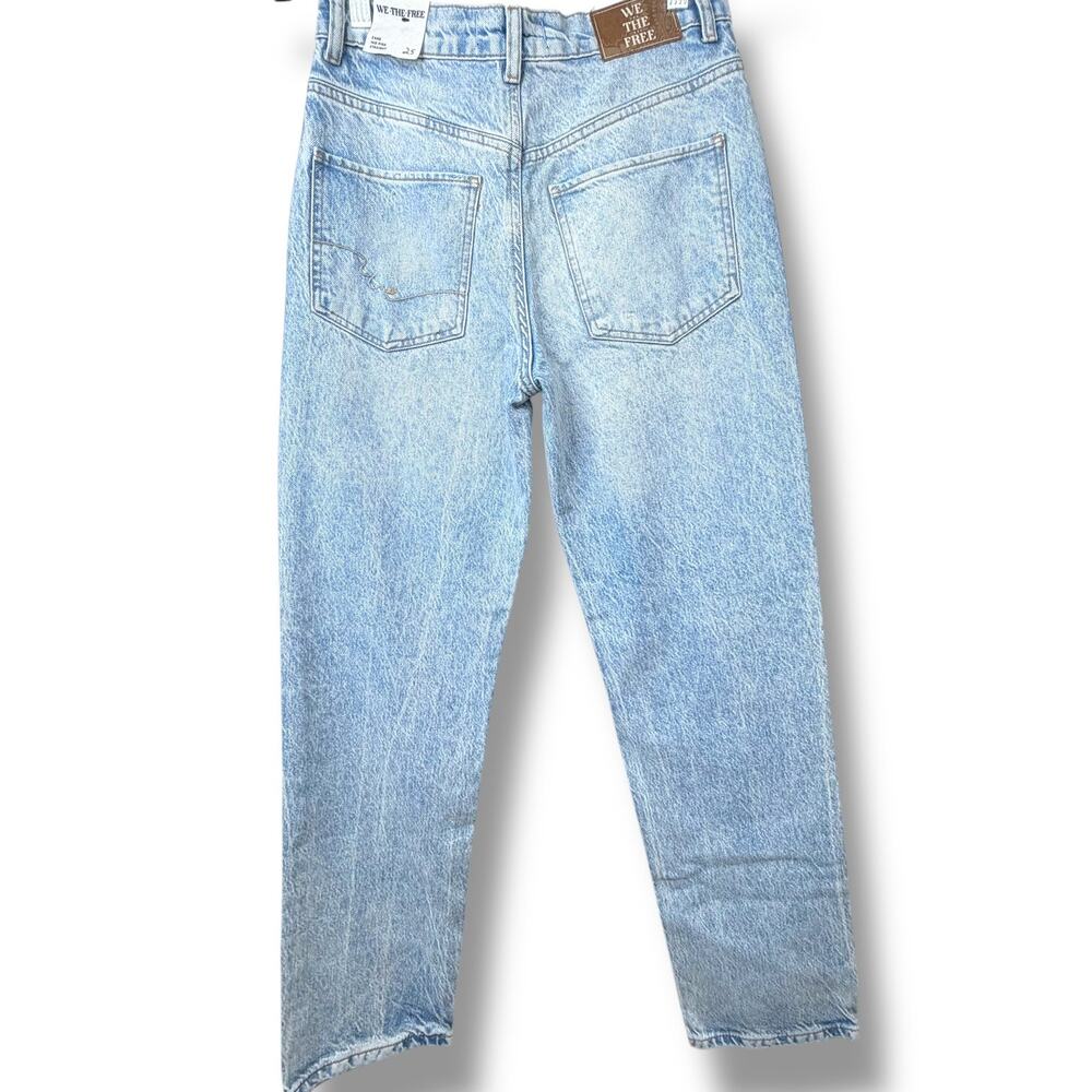 NEW Free People We The Free Zane Mid Rise Relaxed Slim Straight Leg Jeans 25 - Picture 5 of 9